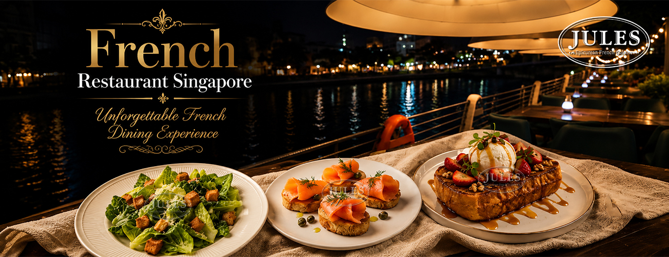 French restaurant Singapore offering authentic French cuisine, beautifully presented dishes and an elegant dining experience